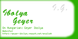 ibolya geyer business card